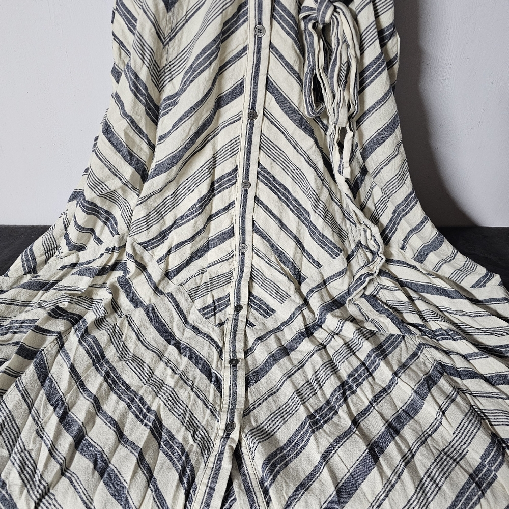 Maeve Coastel Maxi Long Button Down Sleeveless Collard Dress Womens Size Small - Picture 3 of 12